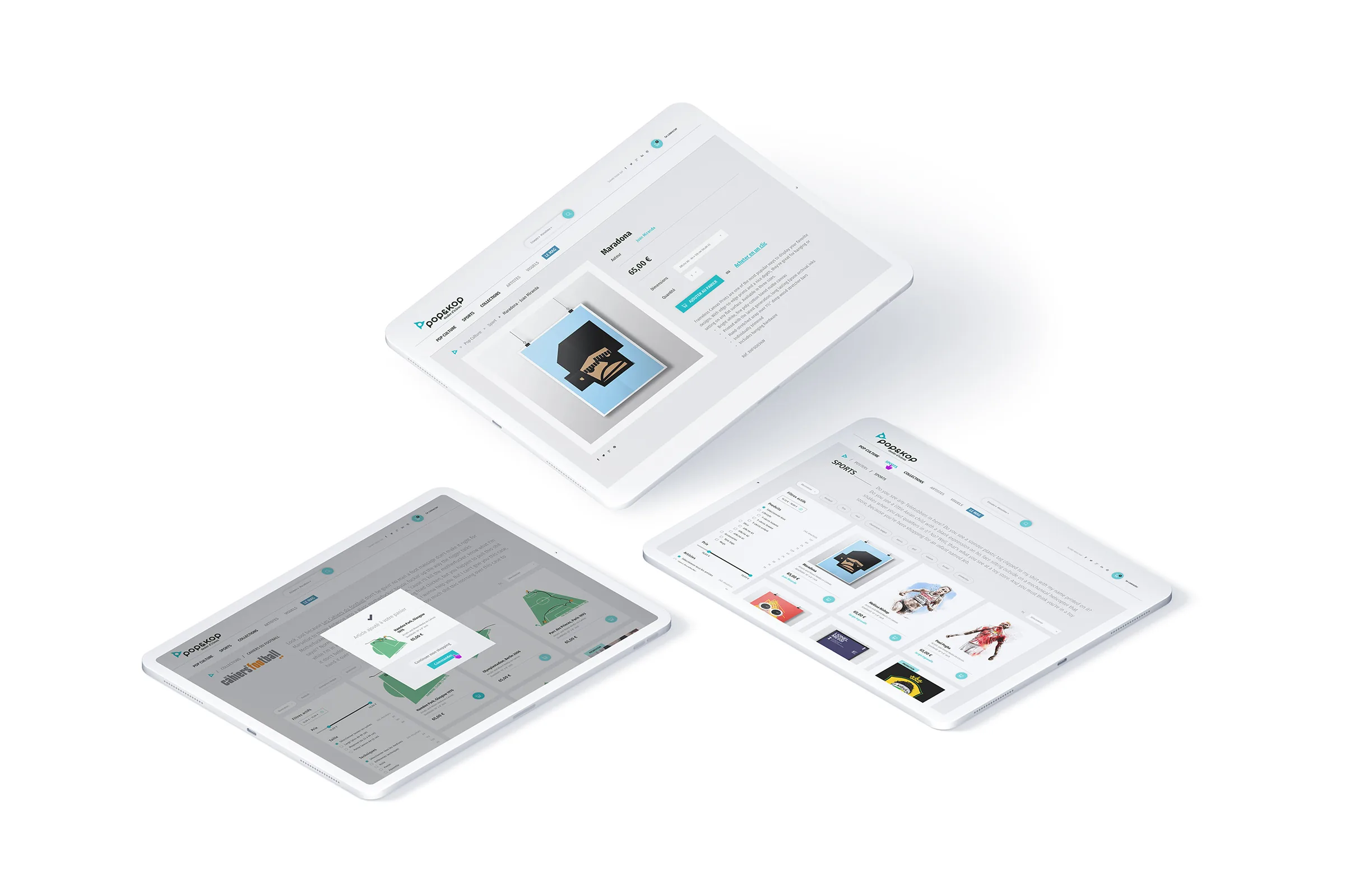 Pop & Kop - Direction artistique digitale. UX/UI Design